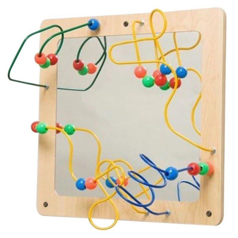 Mirror and Wire Bead Wall Activity Toy