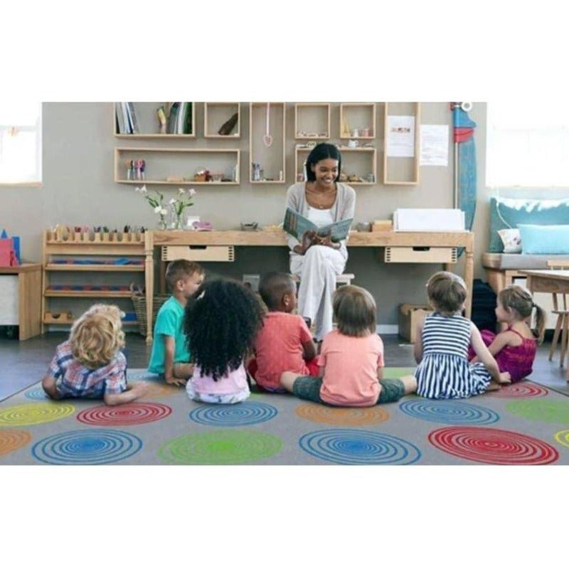 Multi - Color Circles Seating Rug
