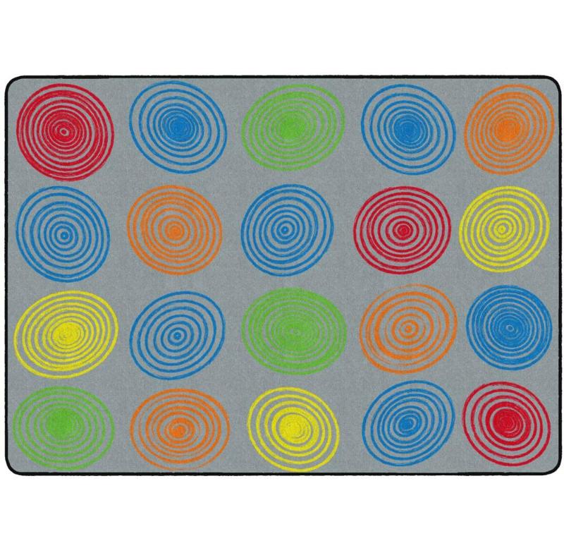 Multi-Color Circles Seating Rug