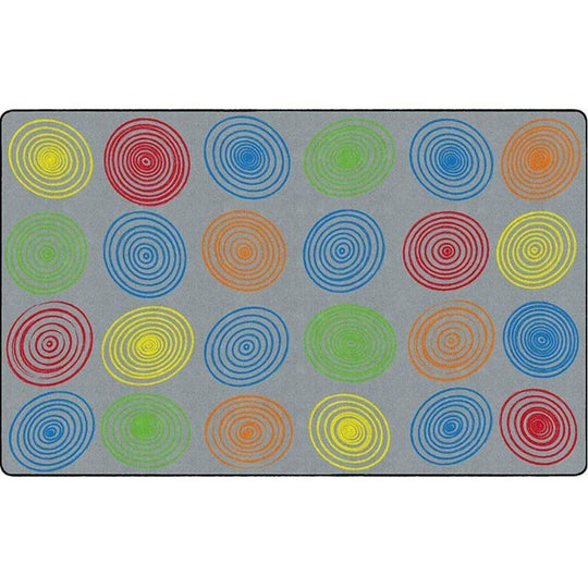 Multi-Color Circles Seating Rug