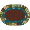 Natures Colors Learning Blocks Factory Second Oval Rug