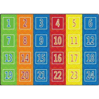 Number Chevrons Primary Rug