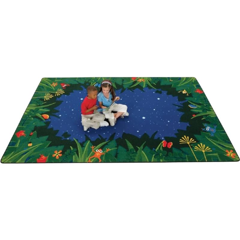 Peaceful Tropical Night Classroom Rug