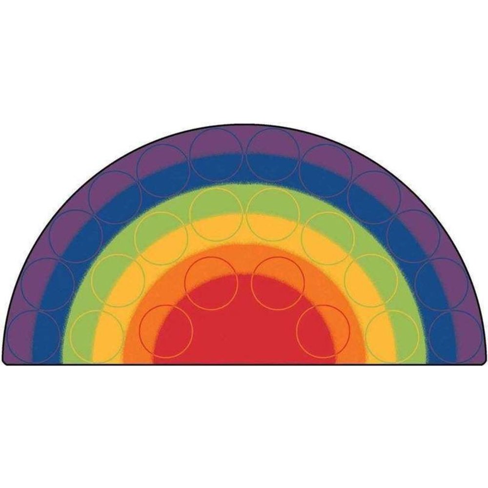 Rainbow Rows Semi-Circle Factory Second Rug 6' x 12' 