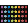 Rainbow Spots Criss Cross Classroom Rug