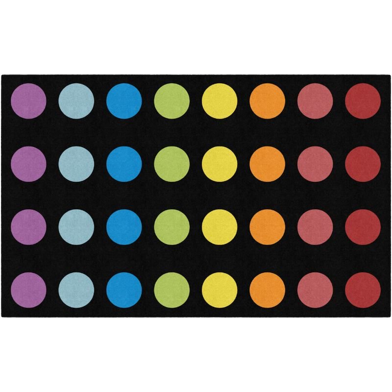 Rainbow Spots Criss Cross Classroom Rug