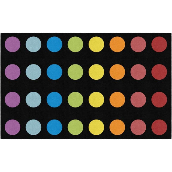 Rainbow Spots Criss Cross Classroom Rug