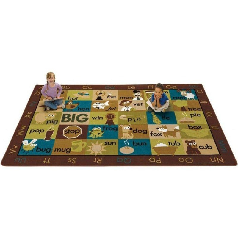 Rhyme Time Factory Second Rug Nature Colors 7'6' x 12' 