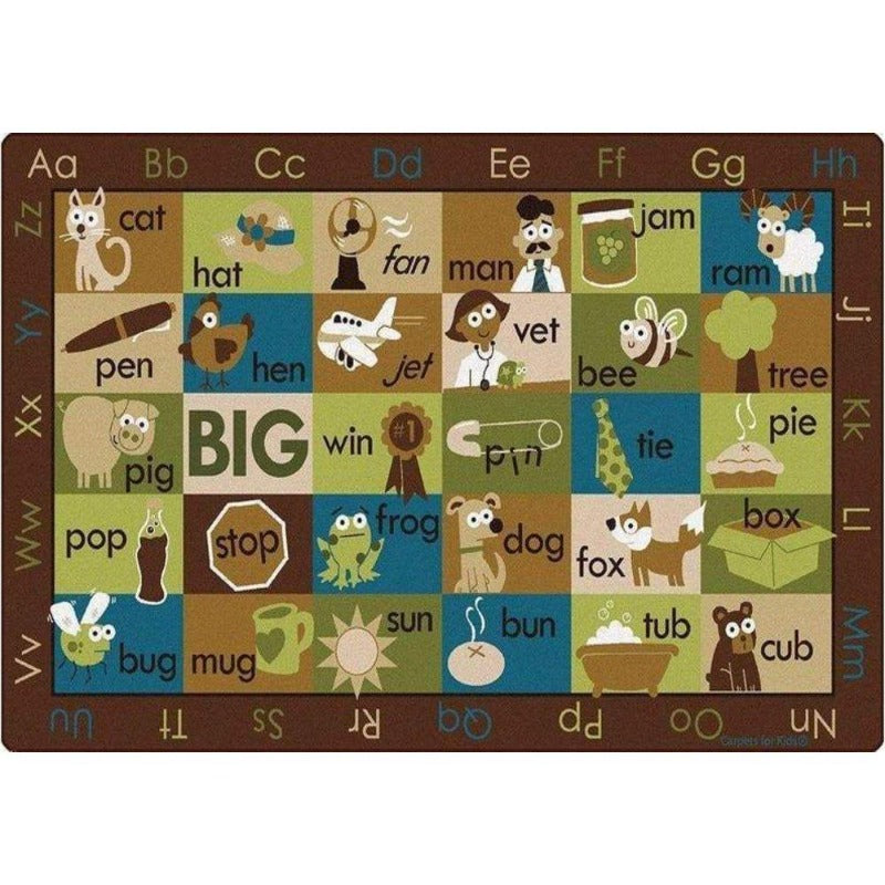 Rhyme Time Factory Second Rug Nature Colors 7'6 x 12' 