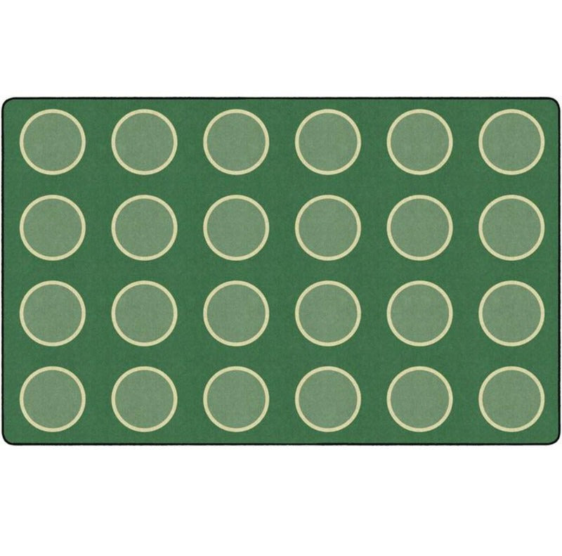 Serene Circles Sage Seating Rug