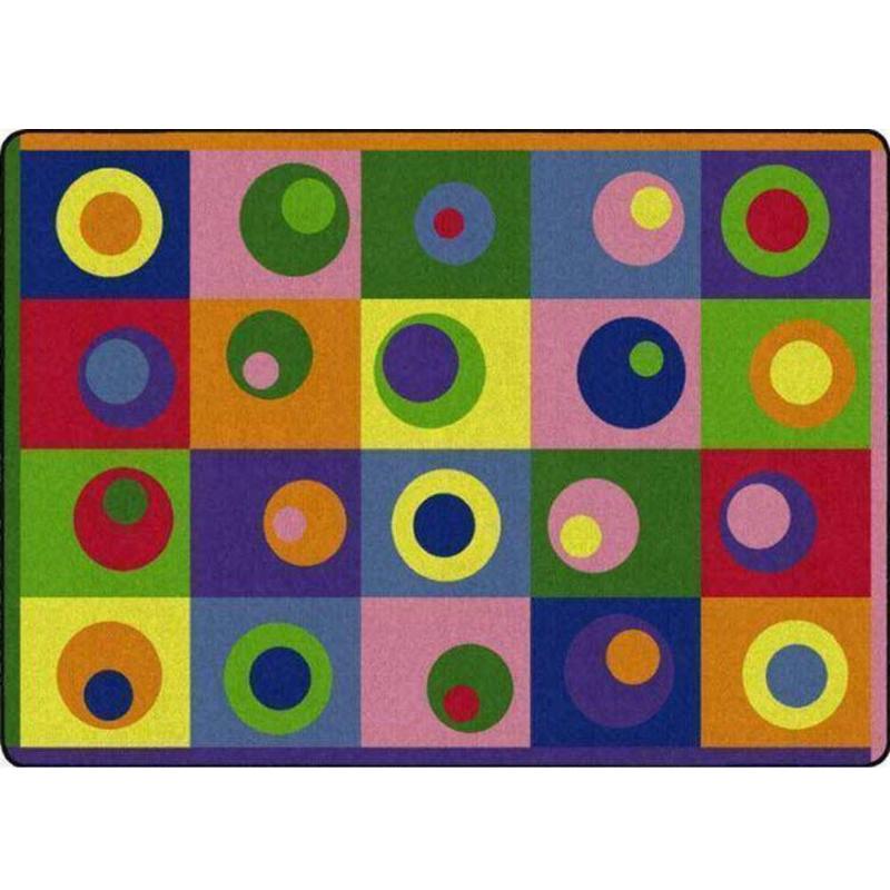 Silly Circles Classroom Sitting Rug - Flagship Carpets