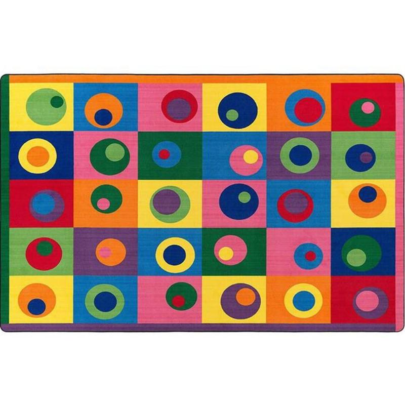 Silly Circles Classroom Sitting Rug