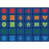 Simple Shapes Alphabet Classroom Seating Rug