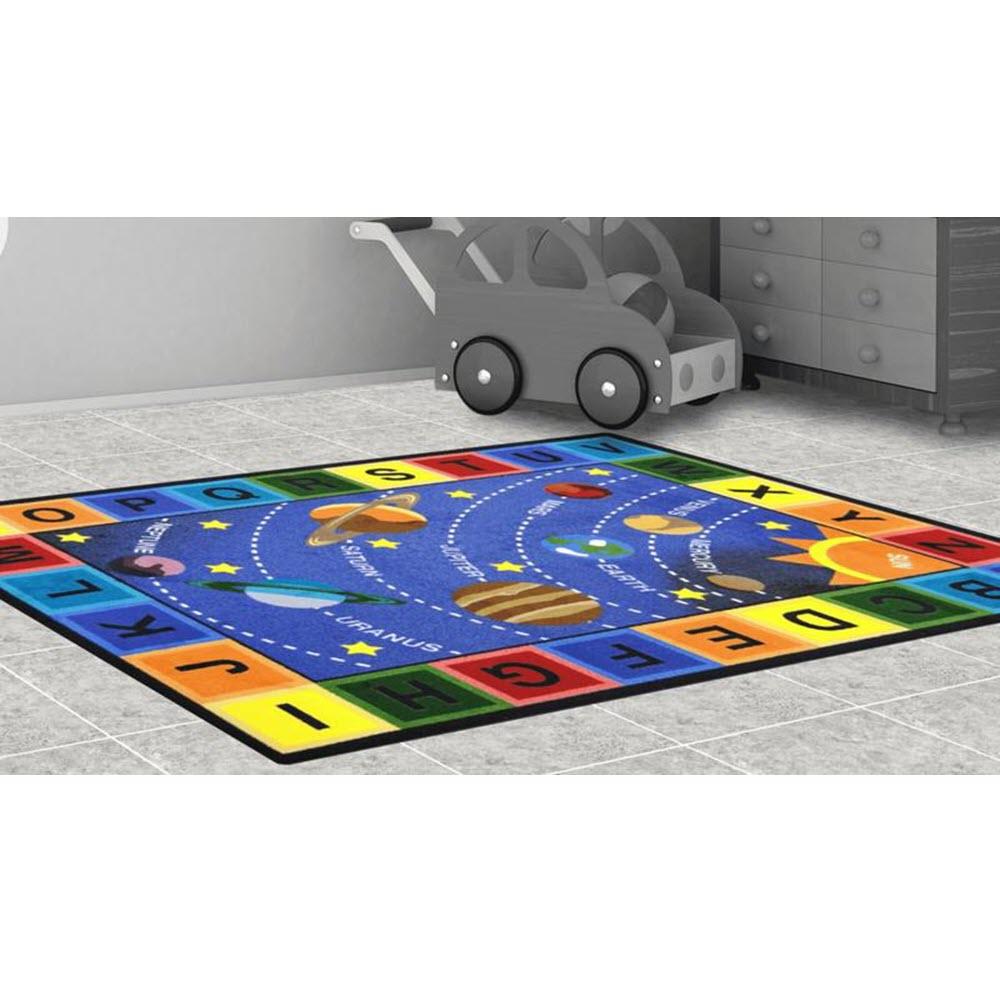 Space Alphabet Area Rug