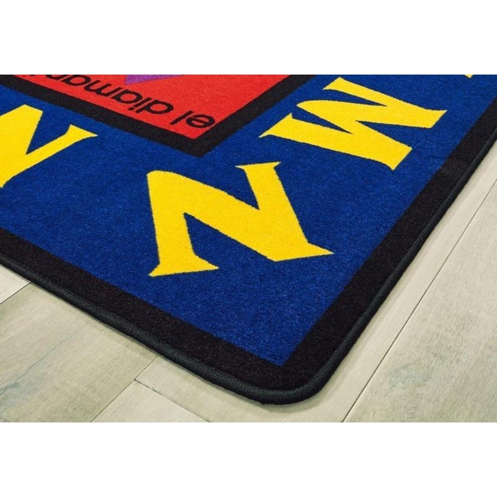 Spanish English Bilingual Factory Second Rug 5'10 x 8'4