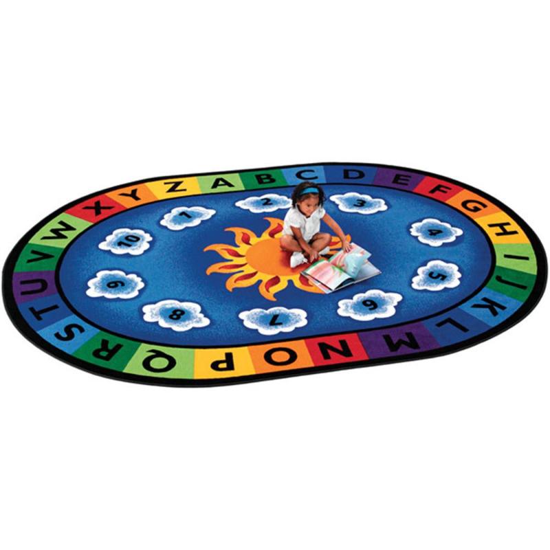 Sunny Day Learn and Play Oval Rug Factory Second