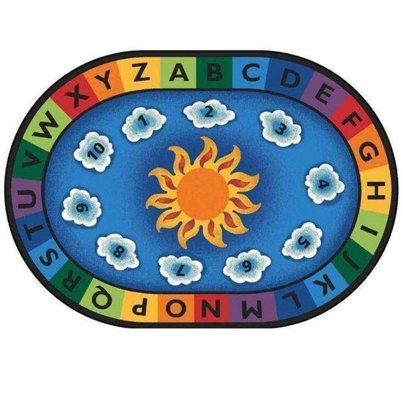 Sunny Day Learn and Play Factory Second Oval Rug 