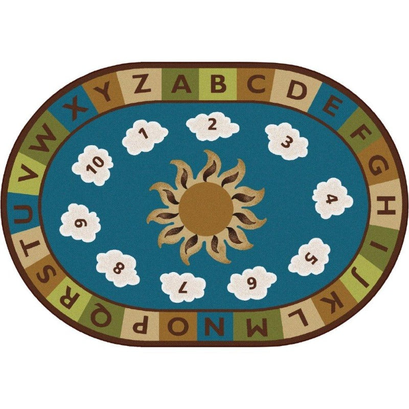 Sunny Day Learn & Play Nature s Colors Oval Rug