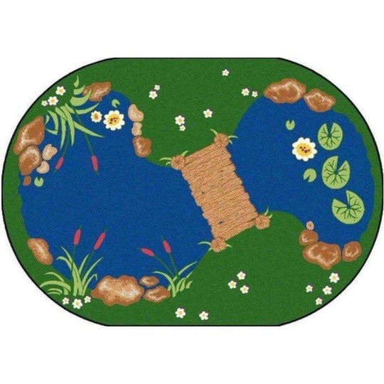 The Pond Oval Classroom Rug