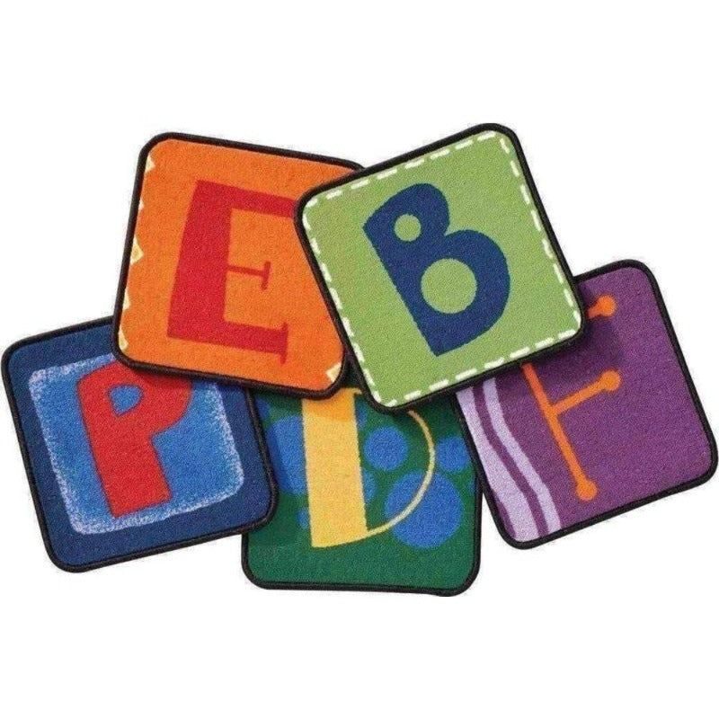 Alphabet Blocks Carpet Squares - Set of 26