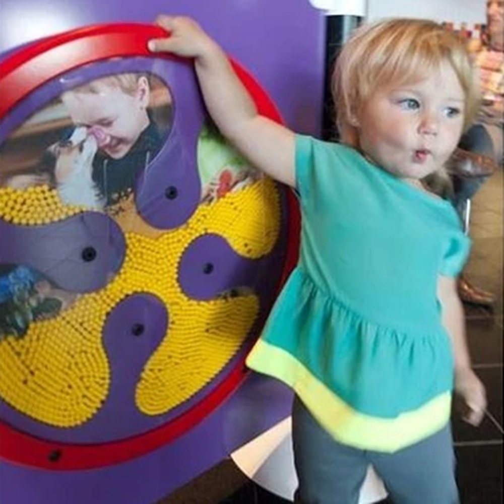 Toddler Bead Reveal Round Activity Wall Toy