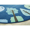 Tranquil Trees Blue Round Factory Second Rug 6 