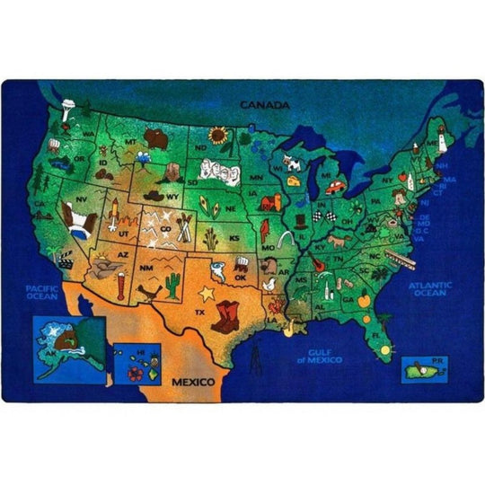 USA Learn & Play Classroom Rug