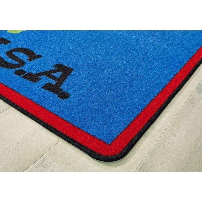 USA Map Classroom Rug