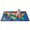 USA Map Classroom Rug