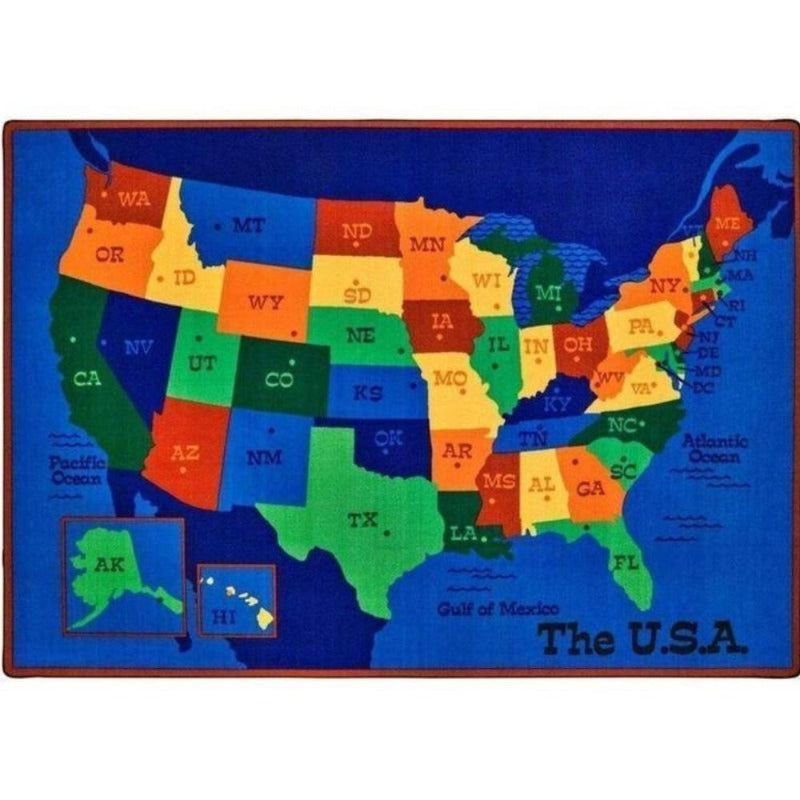 USA Map Value Plus Rug