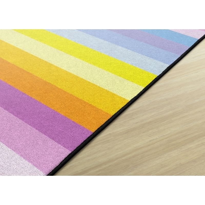 Vertical Rainbow Stripes Area Rug